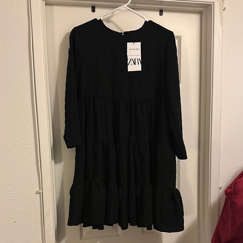 Zara Black Tiered Dress